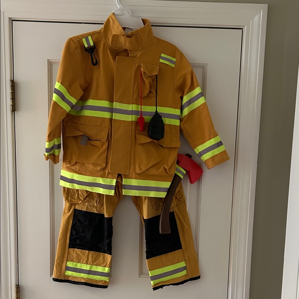 Kids Firefighter Costume - Yellow